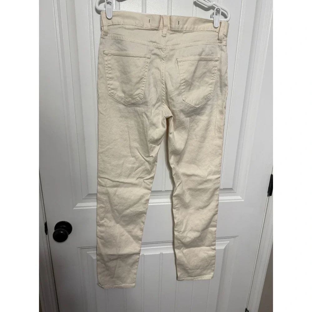 Banana Republic Pants Mens 31x32 Traveler Slim Off-White Cream Denim EUC